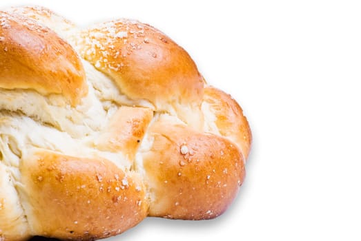 Fresh sweet roll isolated over white background