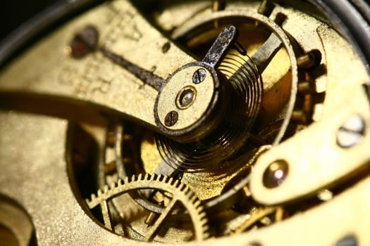 Inside of my antique rare old clock