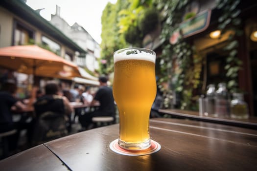 Enjoying cold beers amidst the bustle of a lively street