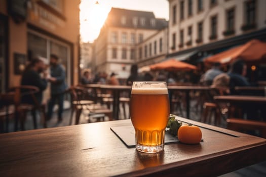 Enjoying cold beers amidst the bustle of a lively street