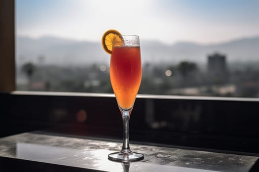 A bellini at a rooftop bar