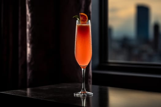 A bellini at a rooftop bar