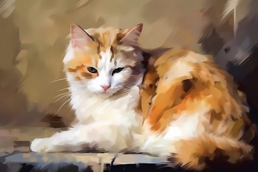 The elegant cat is cleaning its sleek fur with meticulous care and precision. (generative AI)