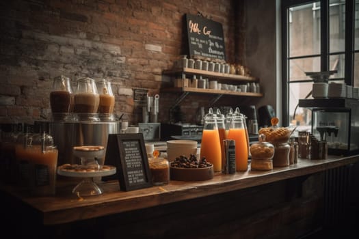 A coffee bar at a coworking space