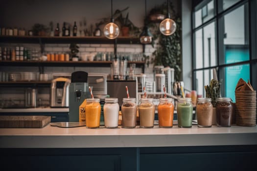 A coffee bar at a coworking space