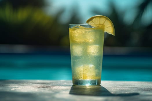 A fizzy lemonade by the pool
