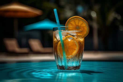 A fizzy lemonade by the pool