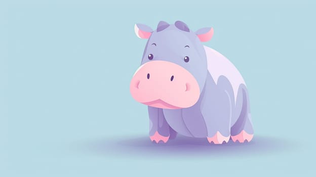 Cute little hippopotamus, Generative AI, AI generated
