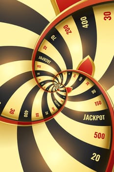 Jackpot fortune wheel background Illustration. Concept of risk, luck, gambling.