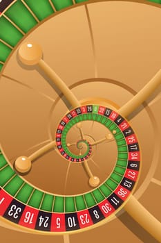 Roulette background illustration. Concept for casino, entertainment, fortune.