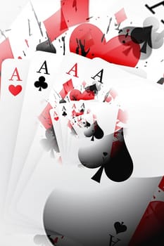 Illustration of a Background with Casino Elements. Concept of betting, gamble, game.