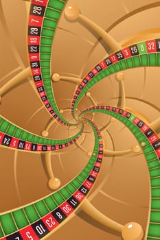 Roulette background illustration. Concept for casino, entertainment, fortune.