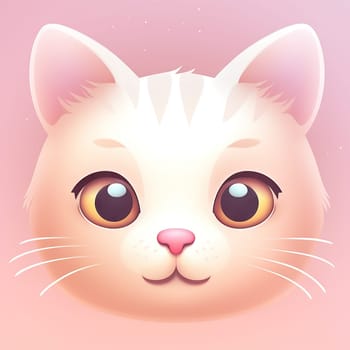 Cute kitten, ios style icon - Generative AI, AI generated