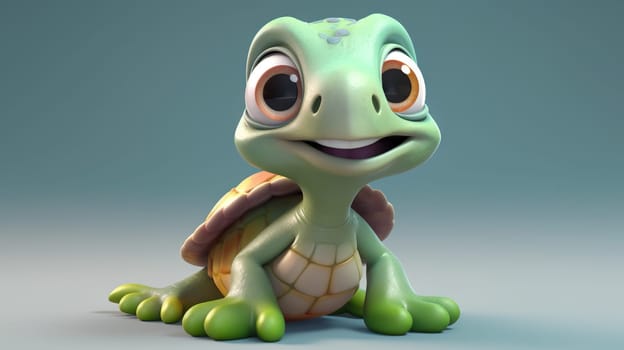 Cute turtle mascot - genarative AI - AI generated