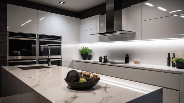 Sleek and modern kitchen - Generative AI - AI generated