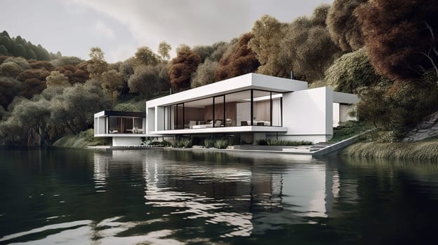 Modern House - Contemporary design - Generative AI - AI generated