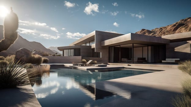 Modern Villa - Generative AI, AI generated