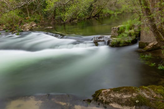 long exposure at the portuguese national park of Geres in Homem river. Amares, Portugal