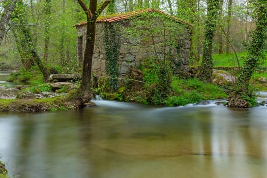 Long Exposure near an old watermill in Homem River, Amares, Portugal