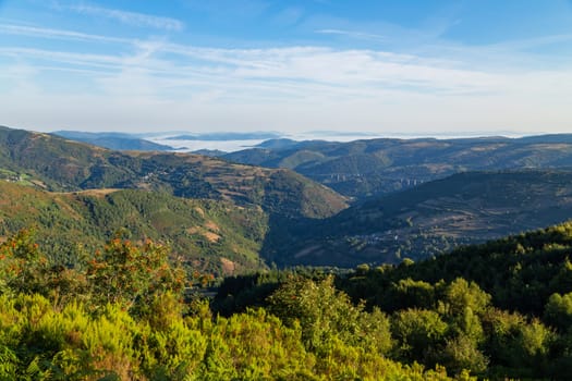 Mountain top view in Basque Country, Spain