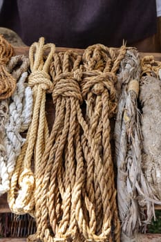 coils of ropes made in the traditional way from natural materials