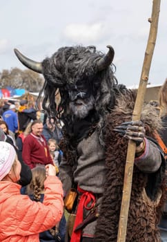 Krakow, Poland - April 11, 2023: Unidentified participants of Rekawka - Polish tradition, celebrated in Krakow on Tuesday after Easter. Currently has the character of festival historical reconstruction