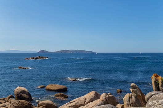 Coast of Baiona in Galicia, Spain