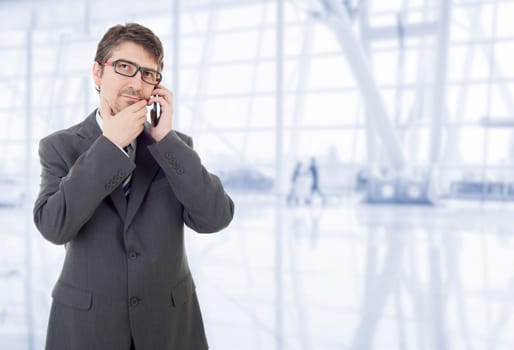 young business man on the phone, at the office