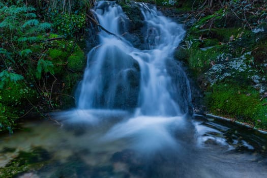 River waterfall in the portuguese national park of Geres, in the north of the country