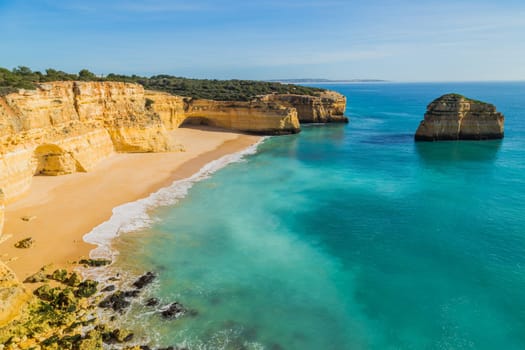 Coastal cliffs of Algarve, Lagoa, Portugal