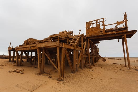 Old oil extraction station abandoned from Skeleton Coast, Namibia