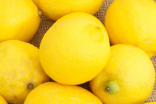 beautiful macro of natural lemon