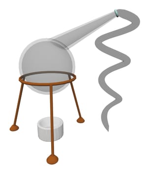Computer generated 3D illustration with a lab dish isolated on white background