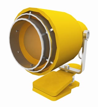 Computer generated 3D illustration with a desk lamp isolated on white background