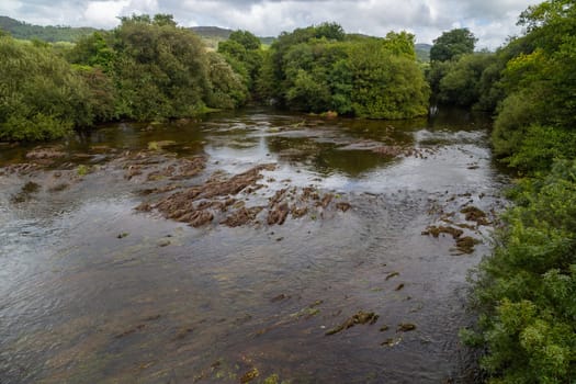 River in Central Spain on the Way of St James Pilgrimage Trail (Camino de Santiago)