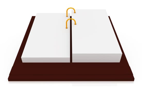 Computer generated 3D illustration with a desk calendar against a white background