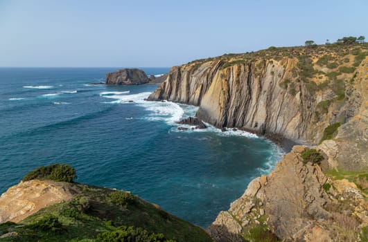 Cliffs in the Algarve West Coast, near Aljezur, Portugal