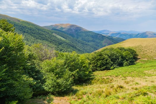 Mountain top view in Basque Country, Spain