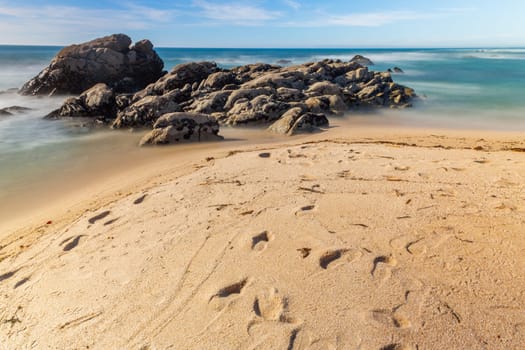 long exposure at the ocean in Povoa de Vazim, north of Portugal