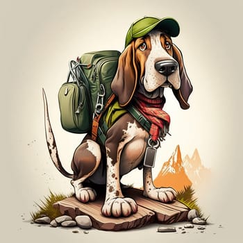 Embark on an imaginative journey with this charming painting featuring a wanderlust pup. With its captivating depiction of a dog's adventurous spirit and the wonders of travel, this artwork is sure to inspire and delight. The image is generated with the use of an AI.