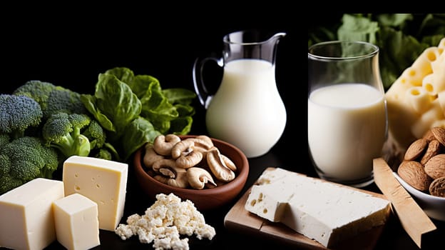 Foods High in Calcium for bone health, muscle constraction, lower cancer risks, weight loss, generative ai