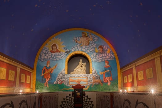 Cabra, Spain - May 19th, 2019: Seven caves Mithraeum. Archaeological Museum of Cabra Main Hall, Cordoba, Spain