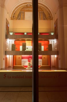 Alcala de Henares, Spain - Oct 10th, 2020: Regional Archaeological Museum of Madrid. Building interior