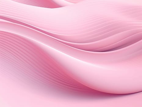 Pink pastel wave abstract 3D background. Generative AI.