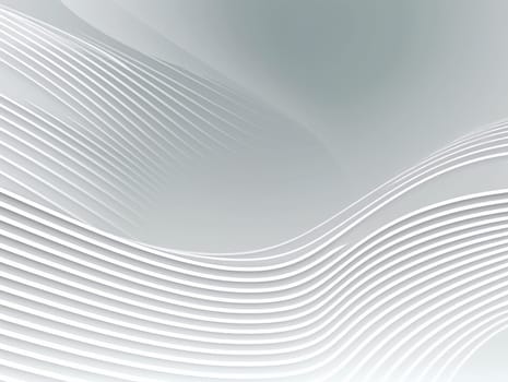 Abstract white waves background, 3d background. Generative AI.