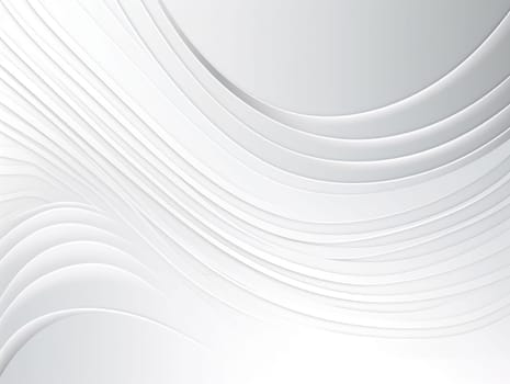 Abstract white waves background, 3d background. Generative AI.