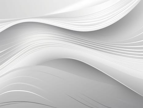 Abstract white waves background, 3d background. Generative AI.