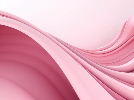 Pink pastel wave abstract 3D background. Generative AI.