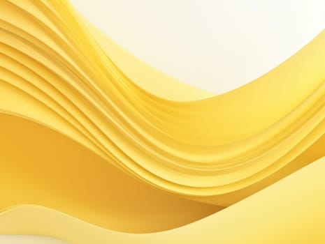Abstract yellow wave lines background, 3d background, generative background. Generative AI.