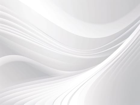 Abstract white waves background, 3d background. Generative AI.
